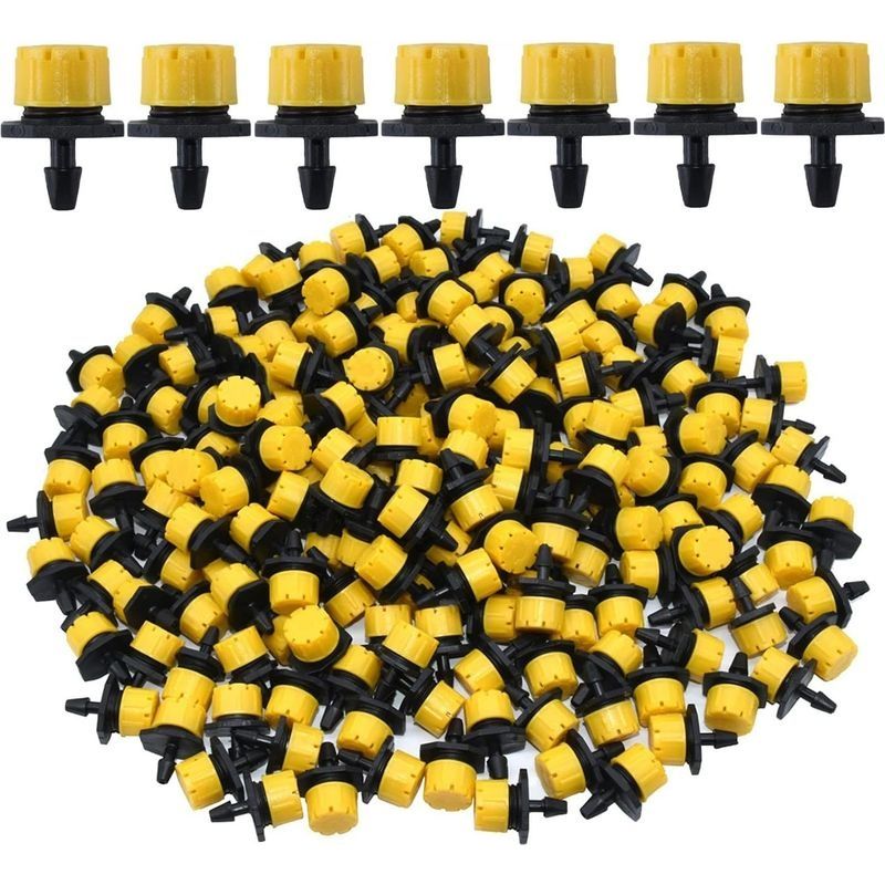 Packung Mit 100 1/4"-bewässerungstropfern – 360° Verstellbar Mit 8 Sprühlöchern – Gewindeanschluss Für 4/7-mm-schläuche