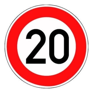 Sonstige - Verkehrszeichen 274-10 Ronde 600 mm, 10 km/h, RAL-Gütezeichen Folie RA1