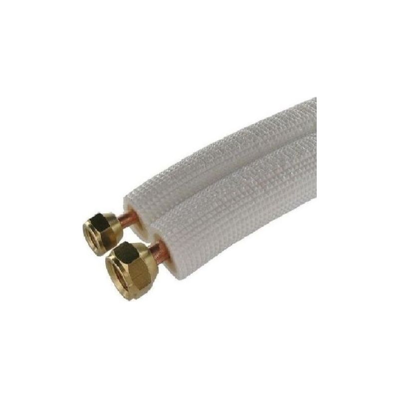 M1-kältemittelleitung, 5 Meter – 1/4"- Und 3/8"-anschlüsse – Kompatibel Mit R22, R407c, R410a, R507a – Hochwertiges Französisches Kupfer
