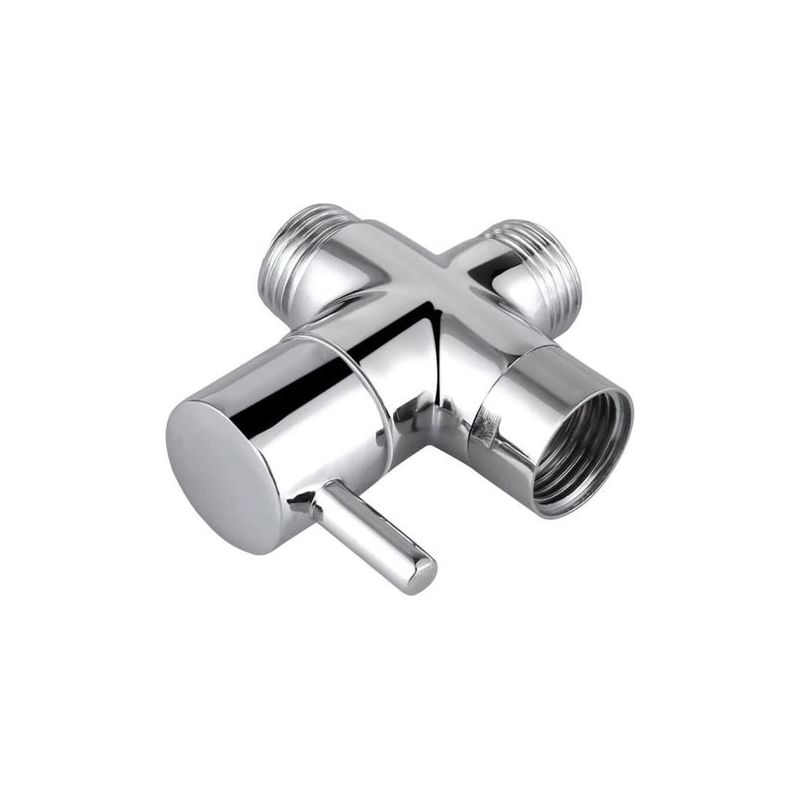 3-wege-messingventil, Duschsäulenumsteller, Massives 3-wege-messingventil, Geeignet Für Badezimmerrohrumsteller, Reguliert Die Wasserdurchflussmenge (silber)