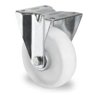 PROMAT Bockrolle Rad-Ø 125 mm Tragfähigkeit 200 kg Polyamid Platte L105xB80 mm