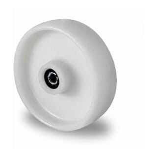 Ersatzrad Rad-Ø 150 mm Tragfähigkeit 300 kg Polyamid weiß Achs-Ø 20 mm Nabenlänge 59 mm - Promat