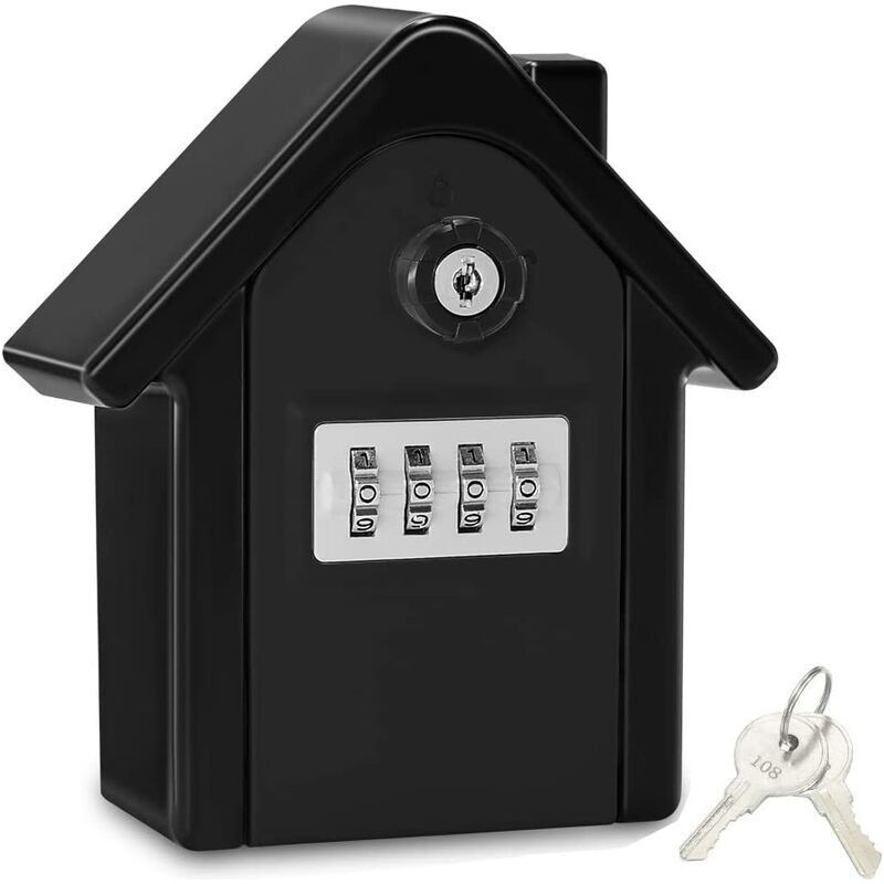 Xl Wandmontierter, Sicherer Schlüsseltresor – 4-stelliges Zahlenschloss – Abmessungen 14,7 X 9,7 X 5,8 Cm – Wasserdicht Und Rostfrei
