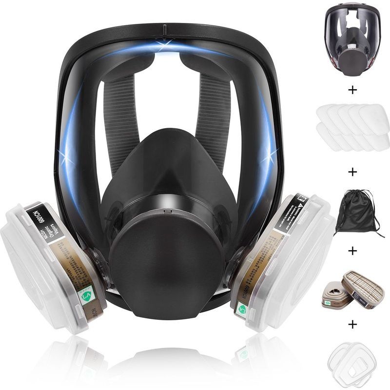 15-in-1 Atemschutzmaske – Doppelfilter Für Partikel Und Dämpfe – Ergonomisches Design – Für Maler- Und Mechanische Arbeiten
