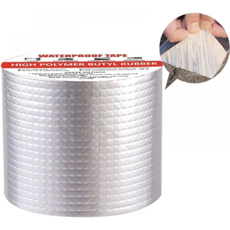 Butyl-dichtungsrolle 10 Cm X 5 M – Beständig Gegen Extreme Temperaturen – Für Dächer, Dachrinnen Und Schornsteine – Starke Und Dauerhafte Haftung