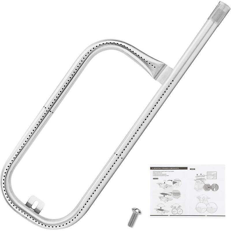 43 Cm Langes Brennerrohr Aus Edelstahl 304 – Kompatibel Mit Weber Q100, Q120, Q1000 Und Q1200 – Gleichmäßige Hitze Beim Grillen