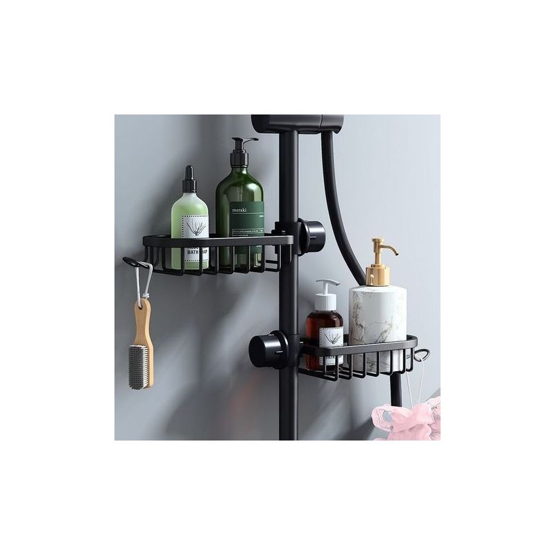 – Set Mit 2 Duschablagen (bohrfrei) – Edelstahl Sus304 – Schraubbefestigung An Stangen Mit 18 Bis 27 Mm Durchmesser – Shampoo-halterung