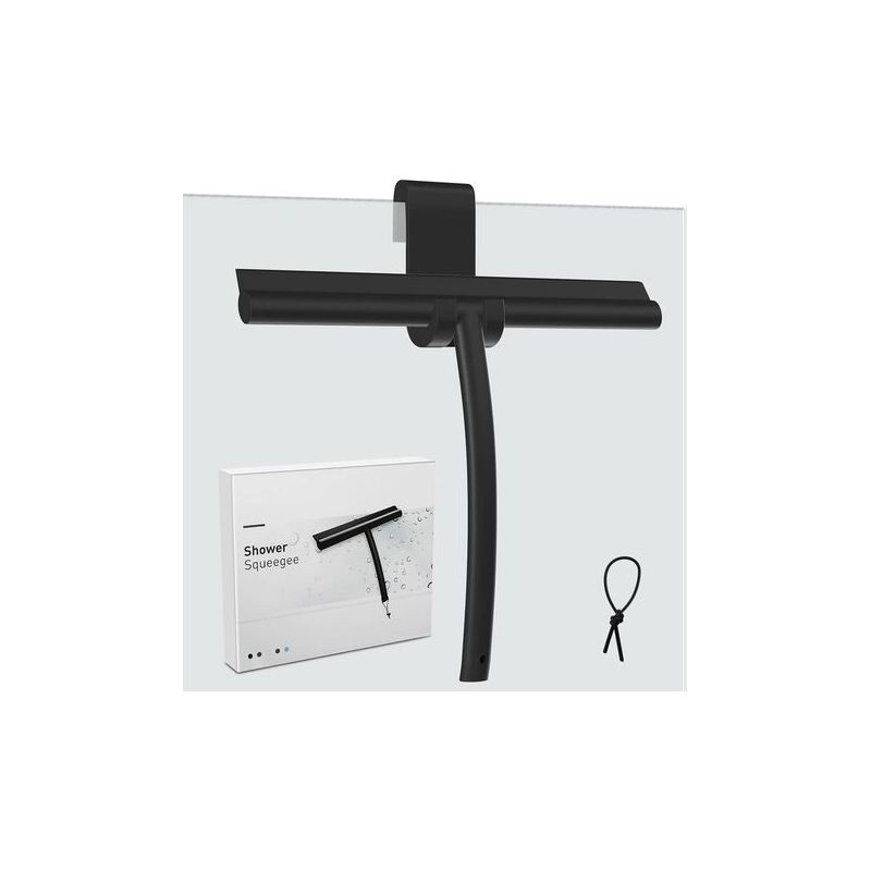 – Duschabzieher Aus Verdicktem Silikon – Edelstahlkern – Ergonomischer, Rutschfester Griff – Für Glas- Und Fliesenoberflächen