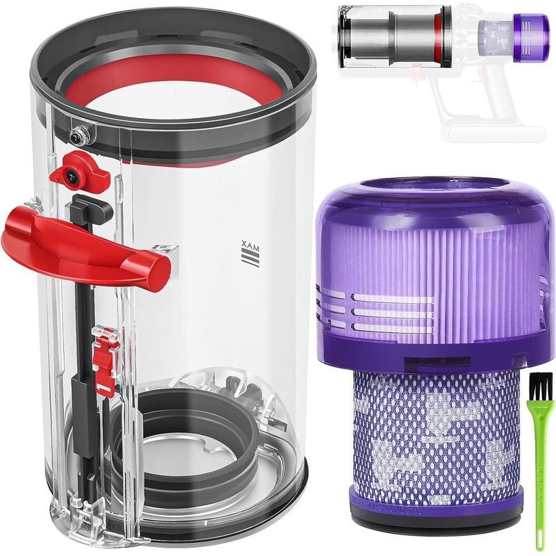 Staubbehälter Für Dyson Staubsauger V11, V15, Sv14 Und Sv17 – Hochdichter Wollfilter – Verbesserte Saugkraft – Kompatibel Mit Den Modellen Sv22, Sv15 Und Sv28.