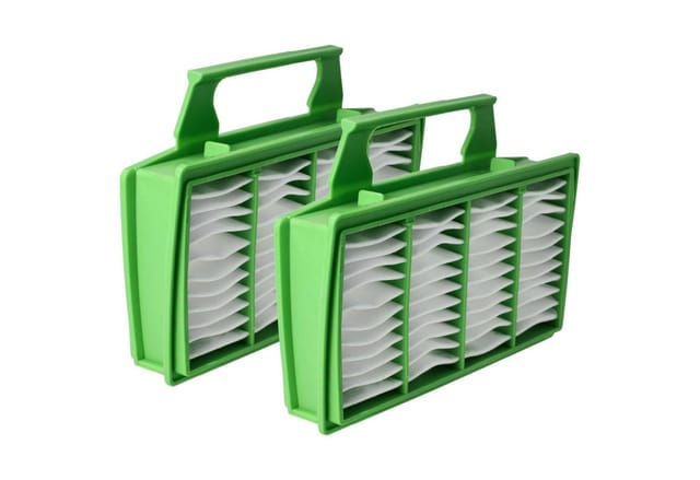 2x Mikro-Hygienefilter kompatibel mit Sebo Airbelt K1, k Series Staubsauger - Luftfilter, Grün, Rechteckig - Vhbw