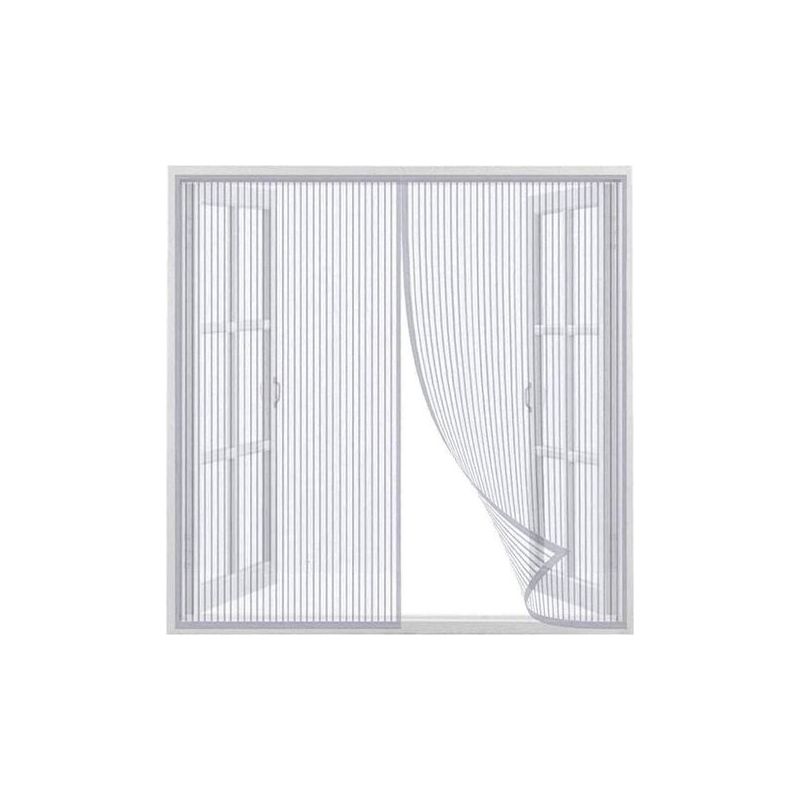 Magnetischer Moskitonetz-vorhang Für Fenster Und Türen, Hält Tür- Und Fensterbereiche Luftig, Weiß, 90 X 150 Cm