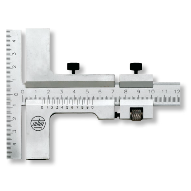 Ultra Präzision - Anreißmessschieber Spezialstahl gehärtet mit skalierter Anreißschiene 160 mm Messbereich 300 mm