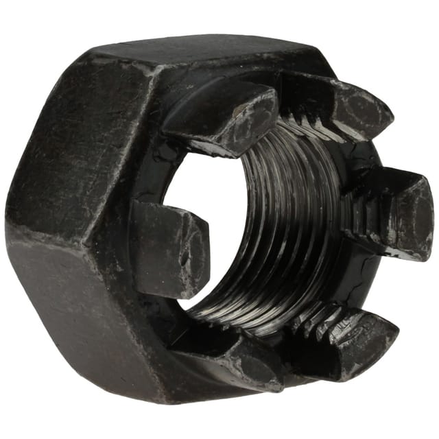 Reidl DIN 935 Kronenmuttern M 20 x 1,5, 6 / 6 Au (Stahl - gedreht) blank, Feingewinde