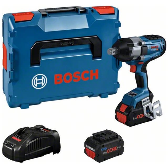 Professional Akku-Drehschlagschrauber biturbo gds 18V-1050 h, incl. 2x Akku ProCORE 5.5 Ah, Schnellladegerät, l-boxx - Bosch