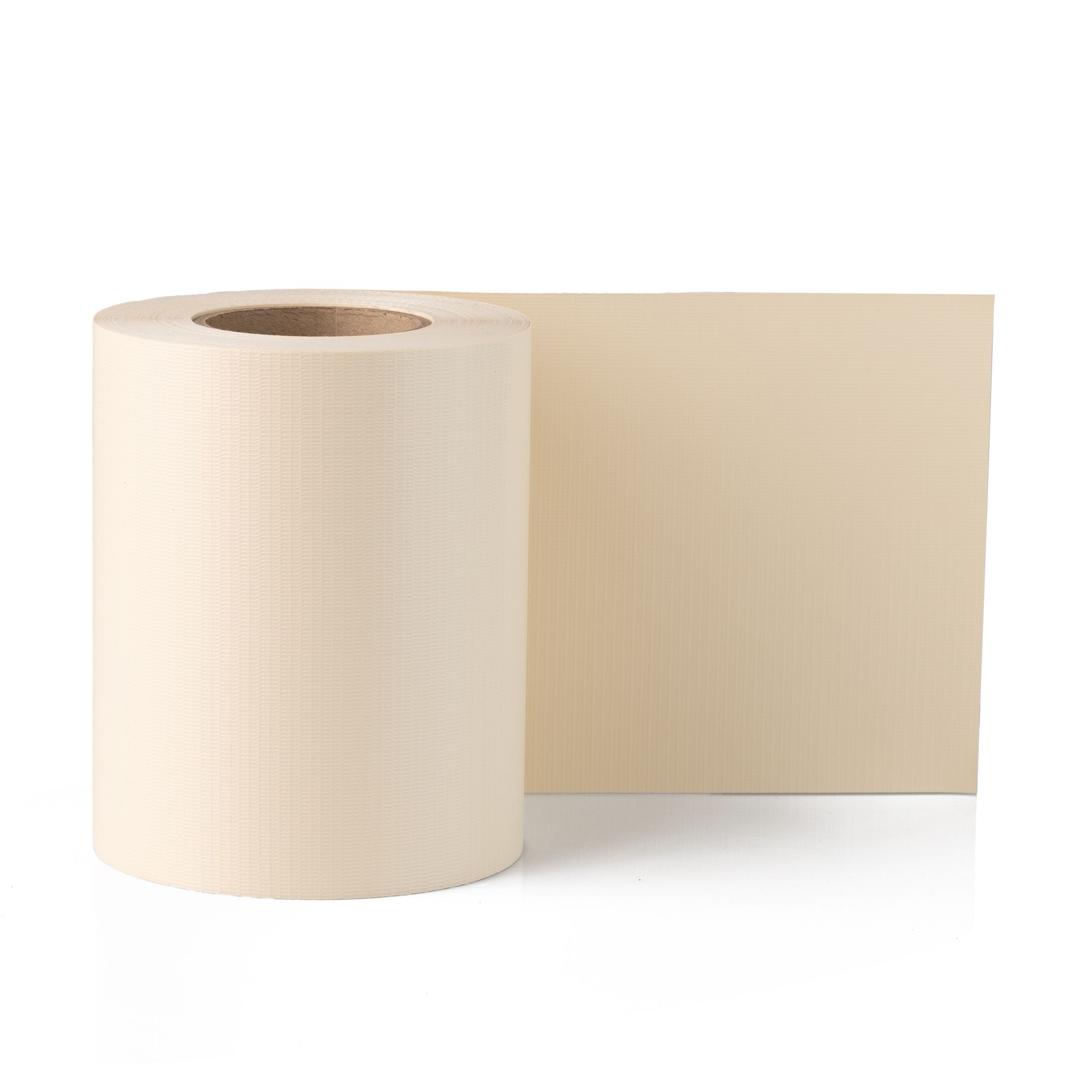 Electronicx Pvc Sichtschutzstreifen Sichtschutzrolle Creme Ral 1015 Doppelstabmatten 35m X 19cm 450g/m² Inkl. 20 Befestigungsclips