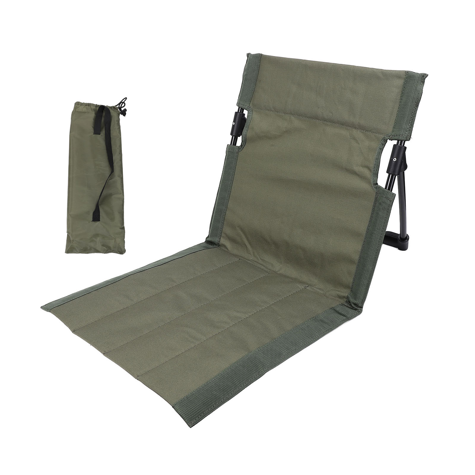 Leichter Und Bequemer Klapp-campingstuhl, Individueller Entspannungsstuhl Mit Rückenlehne, Grün, Ideal Für Camping Und Angeln Im Freien.