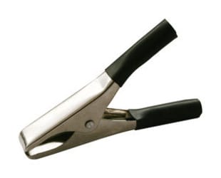 Vorisolierte Krokodilklemme 15Amp Schwarz