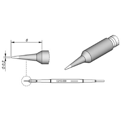 JBC - Tools Lötspitze Spitzform Spitzen-Größe 0.2 mm Inhalt 1 St.
