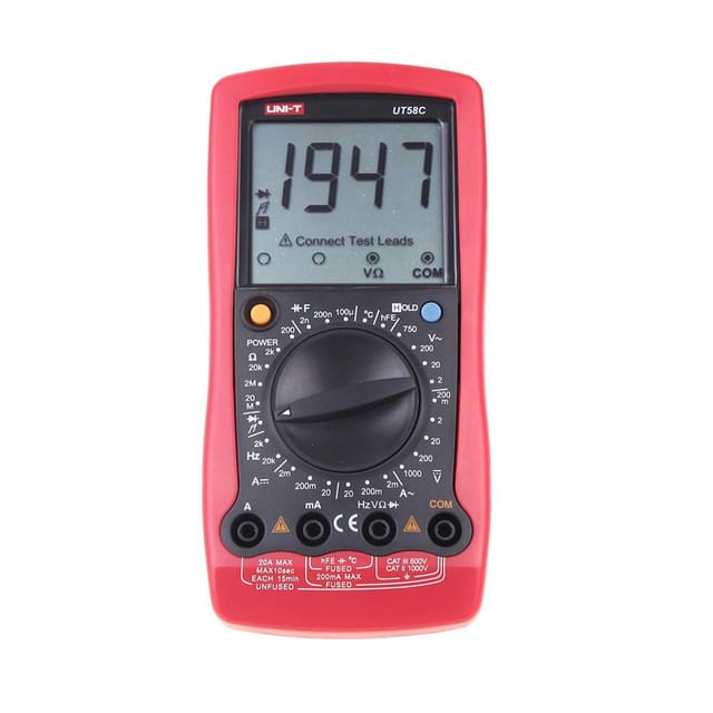Multimeter Digital UT58C 1000Vdc 750Vac 20Adc/ac