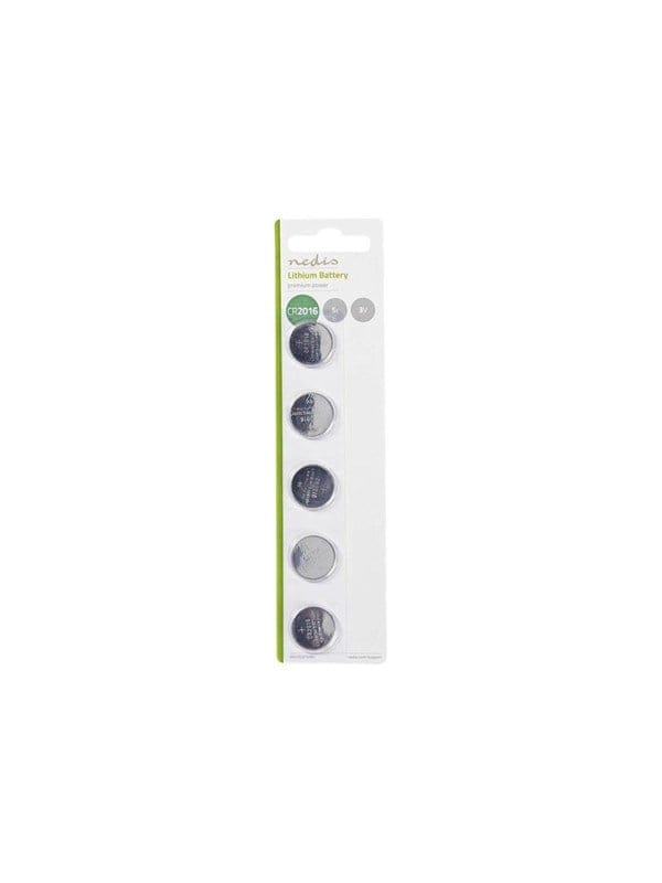 Nedis - Lithium knopfzellenbatterie cr2016 3 v dc 5 blister silber 403