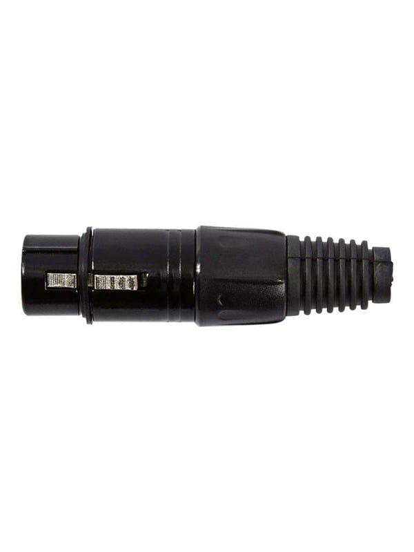 Nedis - Xlr stecker gerade buchse vernickelt loten kabeleingang durchmesser 50 mm metall schwarz 1 st plastikbeutel