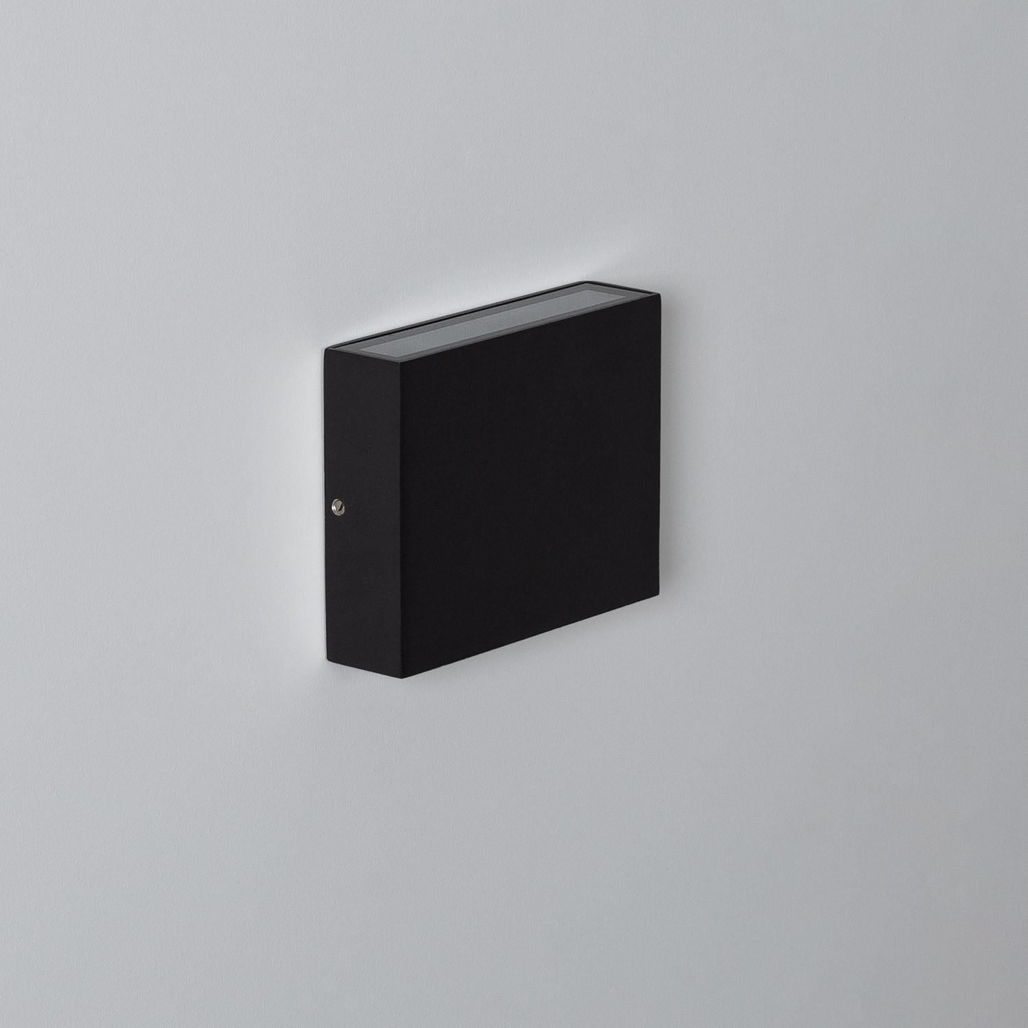 Led Wandleuchte Außen Doppelseitige Beleuchtung Aluminium Luming Ii Schwarz Wählbar (warm-neutral) 2700k - 3300k - 4000k ↔11 Cm