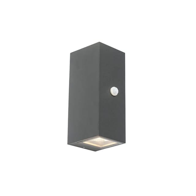 Moderne Wandleuchte anthrazit IP44 mit Bewegungsmelder - Baleno ii