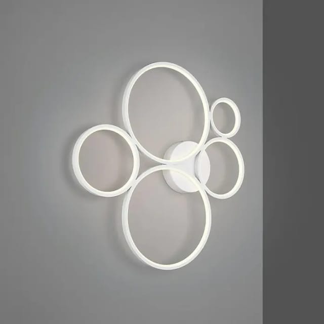 Trio Lighting - Flache led Ringleuchte Deckenlampe rondo dimmbar aus Metall in Weiß, b: 59cm
