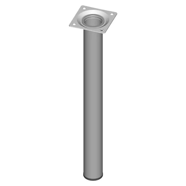 Element System - Möbelfüße Tischbeine rund Möbelbeine ø 30 mm Länge 300 mm Stahl silber ral 9006