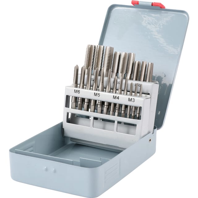 Toolcraft - TO-6800787 Gewindeschneidsatz 21teilig M3, M4, M5, M6, M8, M10, M12 din 352 hss 1 St.