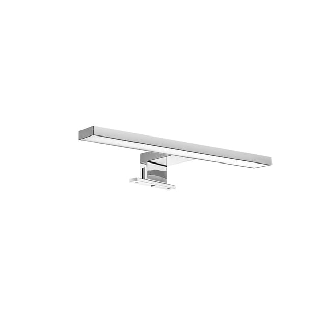 LED-Strahler Virgo für Badezimmerspiegel (ac 230V 50Hz), ohne Konverter, L300mm, kaltweißes Licht 6.000K, Kunststoff, Verchromt - Emuca