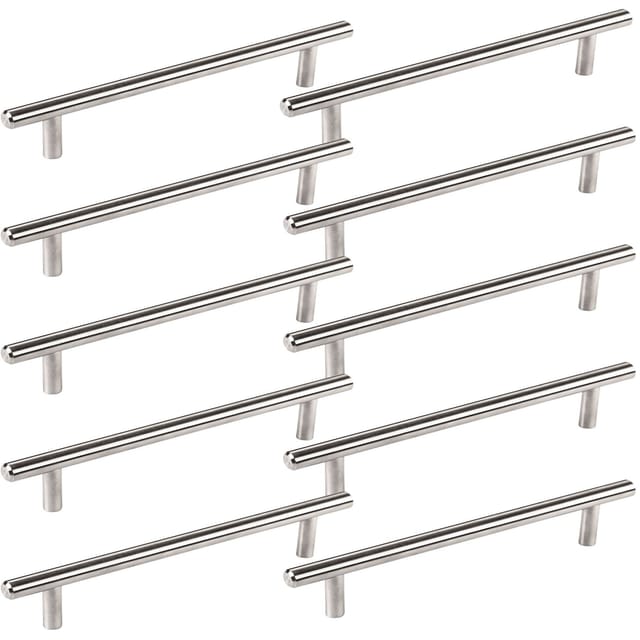 Stangengriff/ Relinggriff G14 ba 128 mm Edelstahl gebürstet, 10 Stück