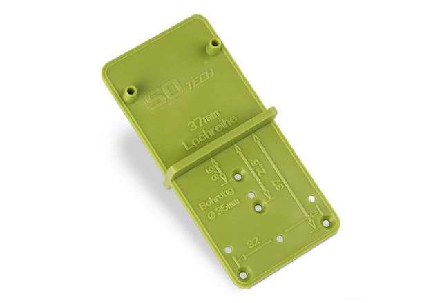 So-tech - 2er Pack ® Bohrschablone EasyGreen für Topfbohrungen und Lochreihen
