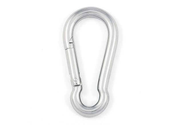 2er Pack - Karabinerhaken 120 x 11 mm Edelstahl aisi 316 (V4A)