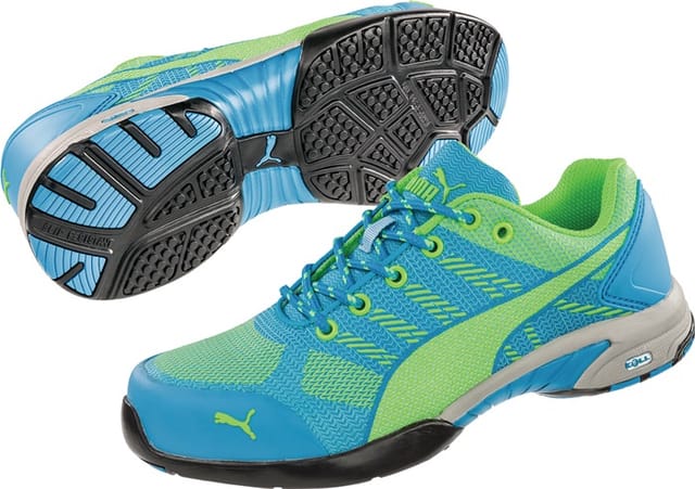 Puma Safety Shoes - Damensicherheitsschuh Knit Blue Wns Low Gr.41 blau/grün S1P hro src EN20345