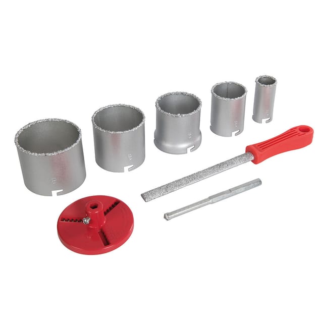 Lochsägen mit Wolframschleifkörnern, 8-tlg. Satz ø 33–83 mm