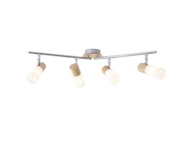 Brilliant - 4er Spot Babsan holz hell-weiß 68 x 18 cm E14 Deckenleuchte
