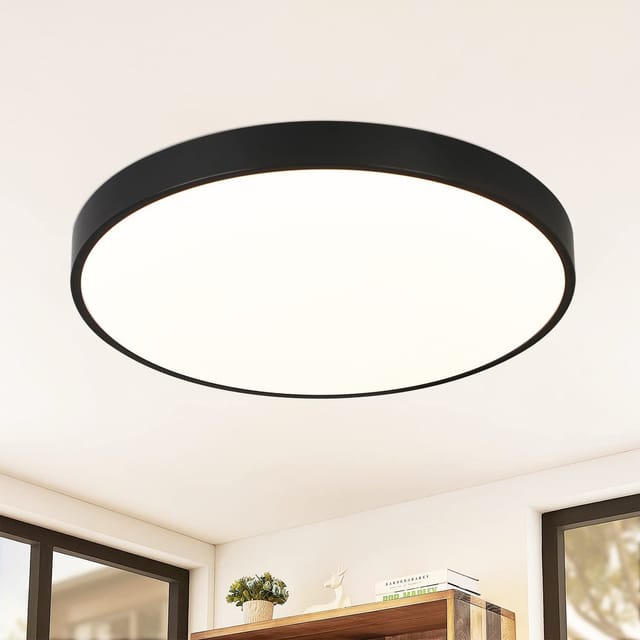 Led-deckenleuchte Ultraflach 28mm Gbly Integrierte 17w Led-platine, 4000k Moderne Led-deckenleuchte Ip44 Wasserdicht,für Küche, Flur, Treppe, Schlafzimmer, Flur , Schwarz