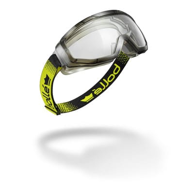 Bolle Sicherheitsbrille Tyron Globe - Augenschutz nach EN166 klare Sichtscheibe, schwarz Kristall