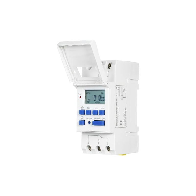 Taishengda-thc15a Digitales Lcd-programmierbares Netzteil-relais, 16 A, Elektronische Wochen-/7-tage-zeitschaltuhr Mit 16 Ein-/ausschaltzeiten, 220 V Wechselstrom