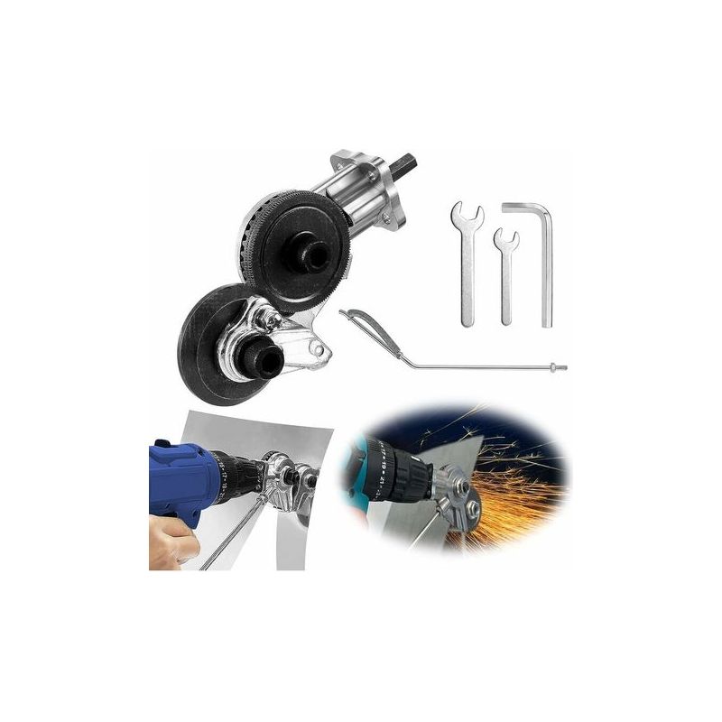 Taishengda Elektrischer Blechknibbeler – Plattenschneider Für Eisen, Stahl, Kupfer, Aluminium – Kompatibel Mit 12v/21v Lithium-bohrmaschinen – 1,2 Mm Kapazität