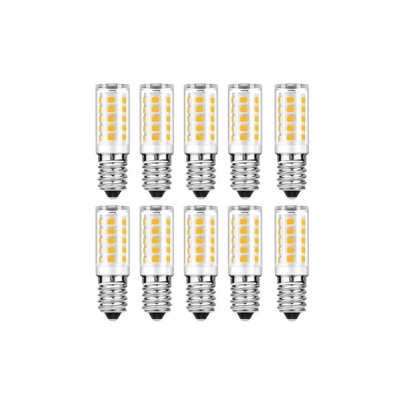 Taishengda Led-lampe, 33 Leds Pro E12-fassung, 3 W, 220–240 V, Kaltweiß 6000 K, Nicht Dimmbar, Für Innenbeleuchtung, Kronleuchter/schreibtischlampe/wandleuchte, 10er-packung