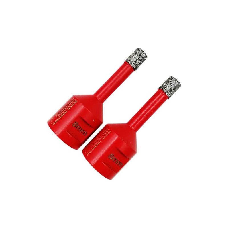 Taishengda 8-mm-diamantbohrer – Set Mit 2 M14-kernbohrern Für Trockenbohrungen In Porzellan, Fliesen, Granit Und Marmor – Vb Technology