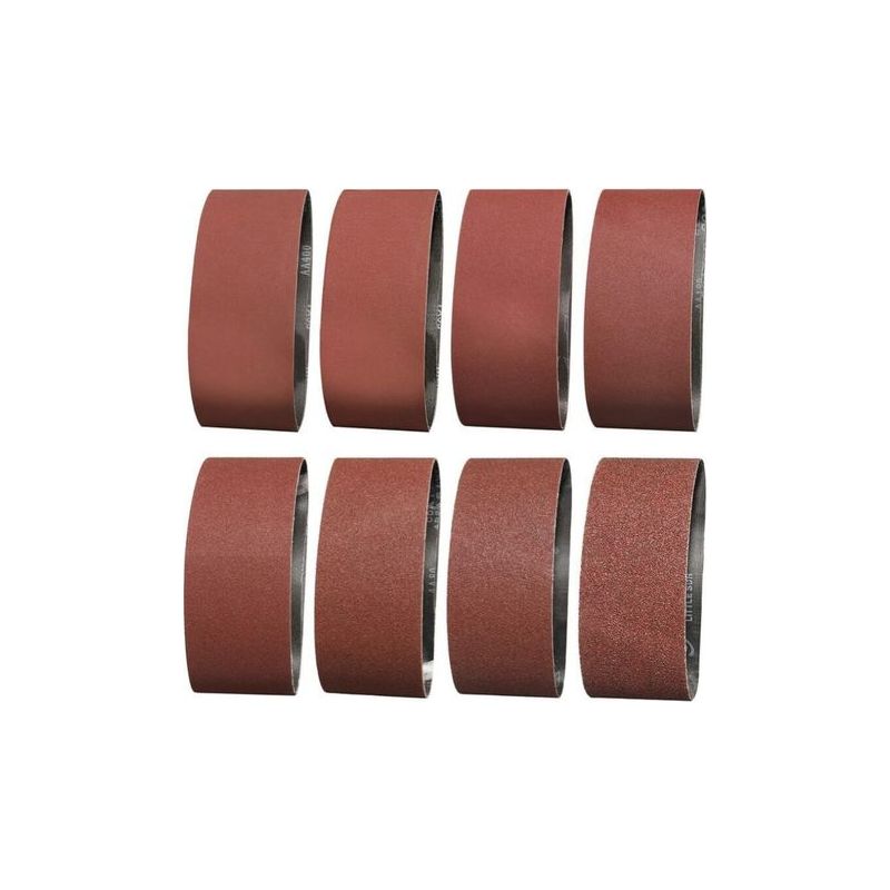 Taishengda - Aktions-schleifband 75 X 457 Mm - Körnungen 1 X 40/60 & 2 X 80/120/180/240/320/400 Schleifband Zum Schleifen, Polieren Und Staubbeseitigen, Ideal Für Holz (14 Stück)