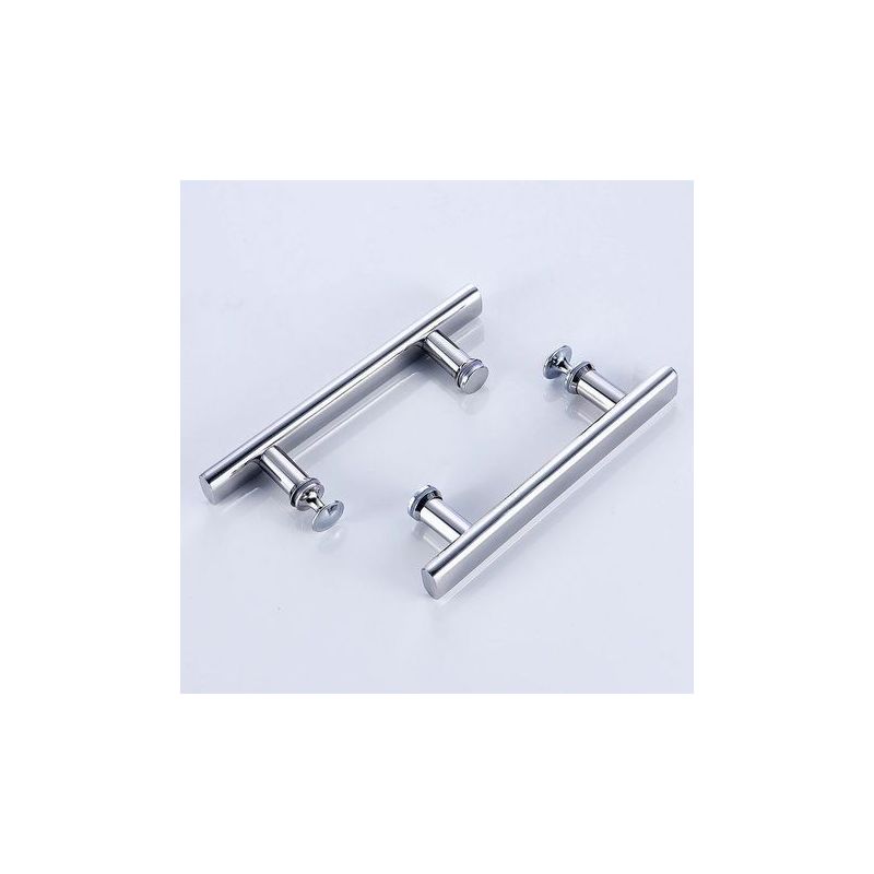 Taishengda Chrom-duschtürgriff – 2er-set – Glasstärke 6 Bis 12 Mm – Lochabstand 145 Mm – Inkl. Innenknauf