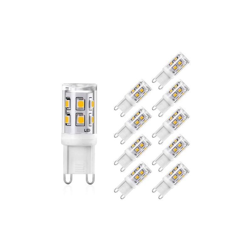 Taishengda-g9 Led-lampe 2w, Entspricht 20w 25w G9 Halogen, G9 Led-lampe, Warmweiß 3000k, Cri 80, 200lm, 360 Grad Abstrahlwinkel, Ac 220-240v, Nicht Dimmbar, 10er-packung [energieklasse A+]