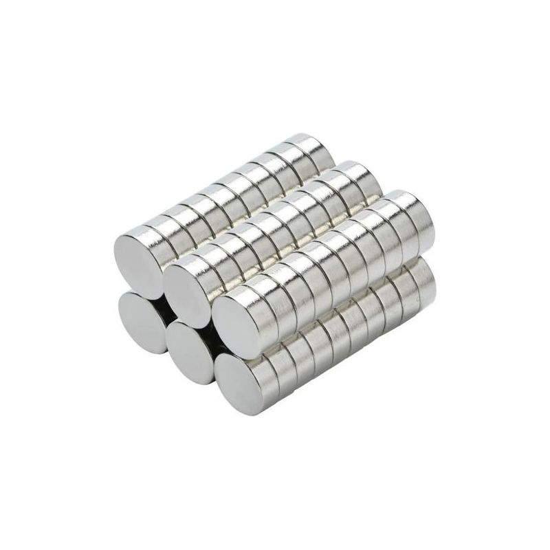 Taishengda – Packung Mit 50 Runden Neodym-n35-scheiben, 8 X 3 Mm – Vernickelte Magnete – Maximale Belastung 1 Kg – Hitzebeständigkeit Bis 80 °c