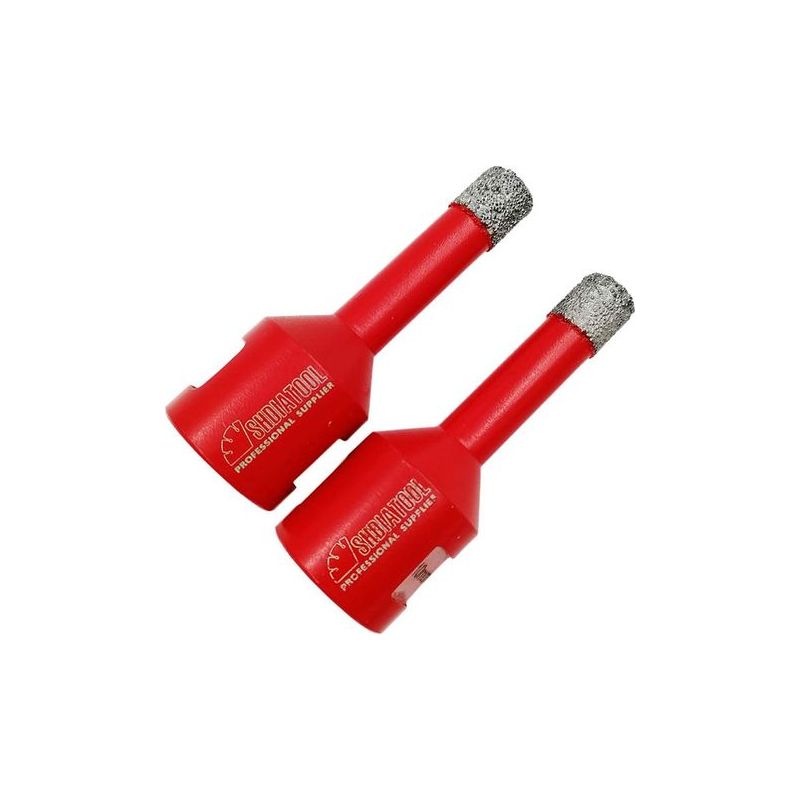 Taishengda-ineasicer 2-teiliges 10-mm-diamantbohrer-set Mit M14-gewinde Für Trockenbohrungen In Porzellan, Fliesen, Granit Und Marmor