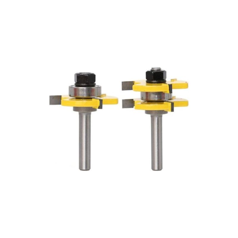 Taishengda Fräser-set – 3 Nut- Und Federfräser – 8 Mm Schaft – Für Hartholz Und Teakholz