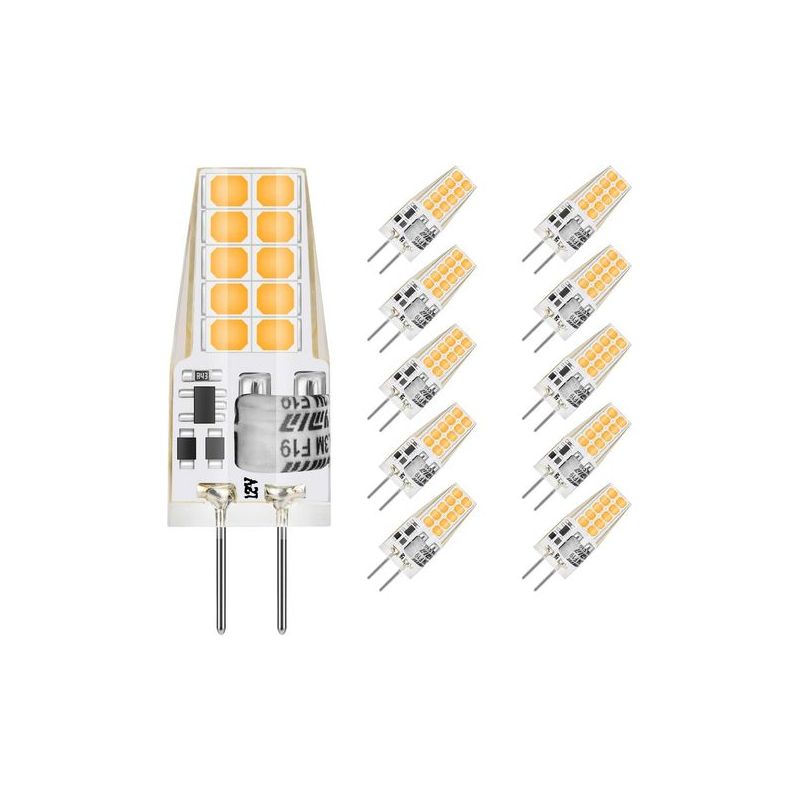 Taishengda-g4 Led-lampen, 3 W, 12 V Ac/dc, G4 3 W Led (entspricht 30 W Halogenlampe), Warmweiß (3000 K), Nicht Dimmbar, 10er-packung